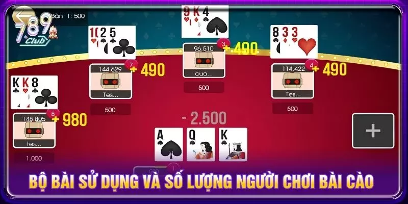 Bộ bài sử dụng và số lượng người chơi bài cào