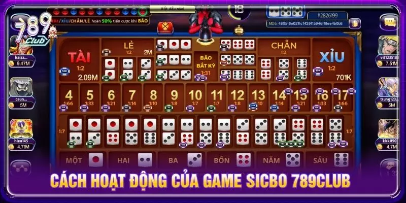 Cách hoạt động của game sicbo 789club