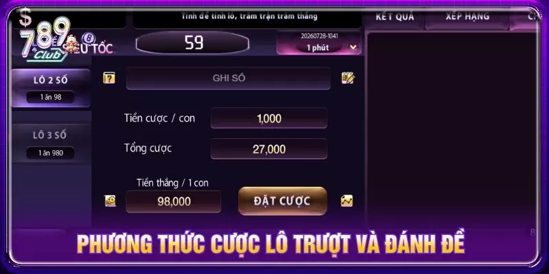 Phương thức cược lô trượt và đánh đề