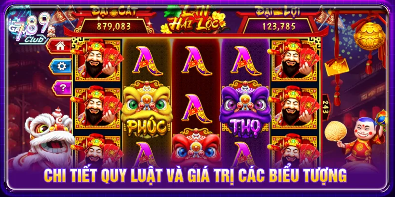 Các biểu tượng phổ biến được thiết kế trong game Nổ hũ 777